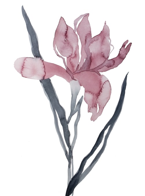 Iris No. 191 : Original Watercolor Painting | Paintings by Elizabeth Becker