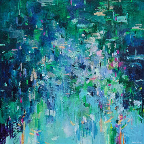 Breeze #6 | Oil And Acrylic Painting in Paintings by Art by Geesien Postema