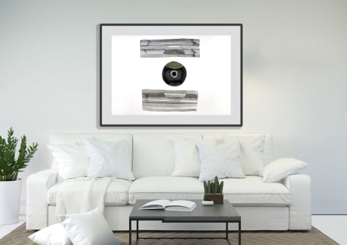 original watercolour collage in neutral greys | Watercolor Painting in Paintings by Valeria Kondor