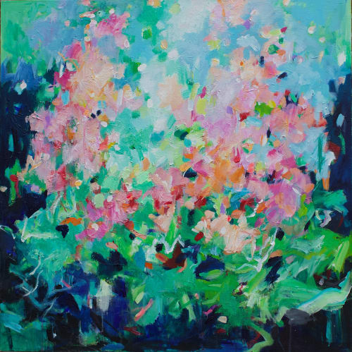 At the lakeside | Oil And Acrylic Painting in Paintings by Art by Geesien Postema