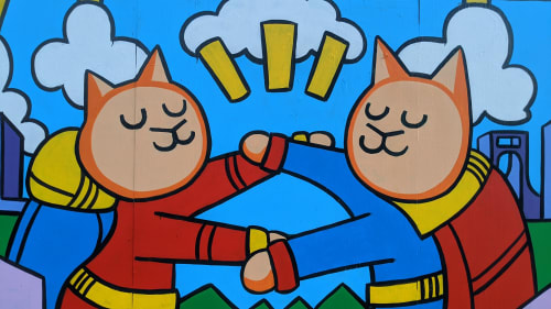 Kittizens for Justice | Street Murals by Rob Anderson