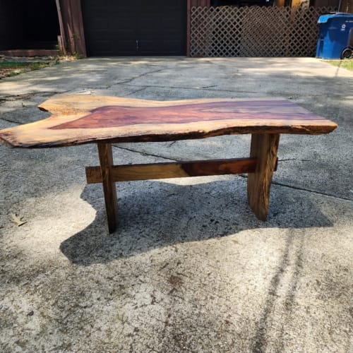 Live edge Indian Rosewood Coffee Table | Tables by Marks Artisan Woodcrafts
