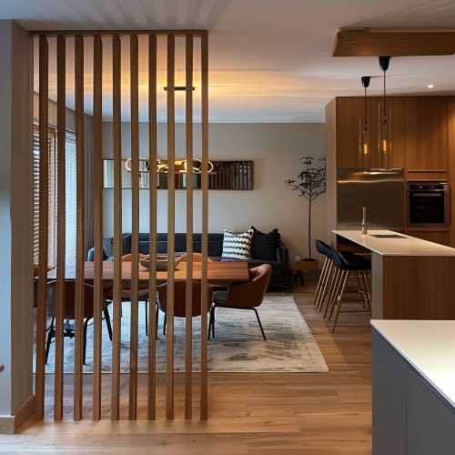 Modern Wall Slat Divider, Divider Screen, Privacy Screen | Decorative Objects by ZDS