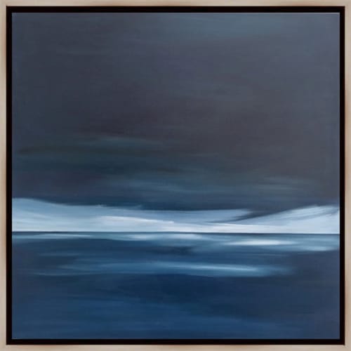 Ocean II - Framed Original Painting on Canvas, 24"x24" | Oil And Acrylic Painting in Paintings by 330art