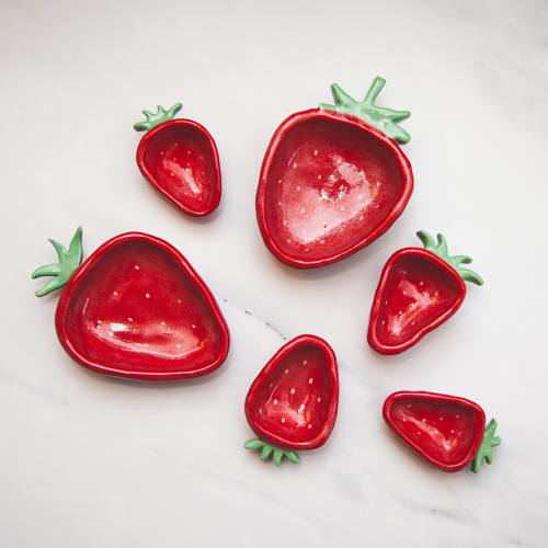 Strawberry Ring Dishes | Decorative Objects by Melike Carr