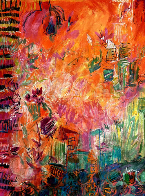 Oversize Painting Butterfly Release #22 | Oil And Acrylic Painting in Paintings by Dorothy Fagan Fine Art: Joy's Garden