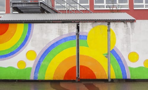 Mural Garage | Murals by Darja Shatalova & Egor Shatalov | Gem. Grundschule Sieglar in Troisdorf