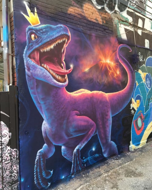 LETS GO RAPS | Street Murals by Nick Sweetman | Kensington Market in Toronto