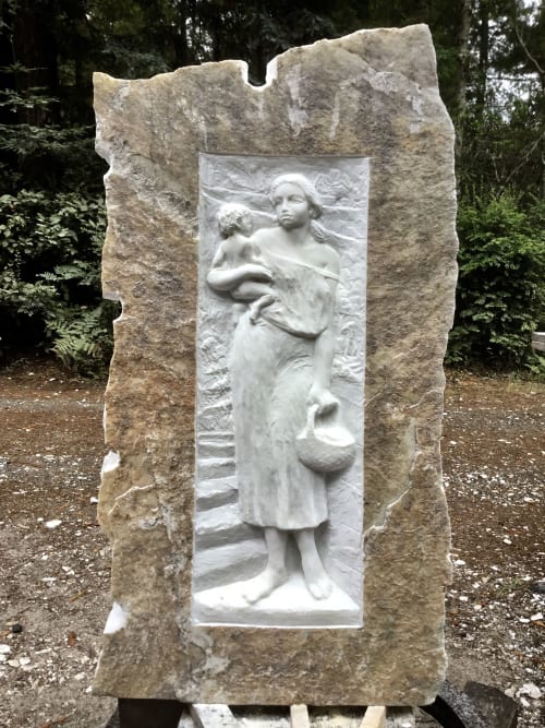 Mother and Child | Sculptures by John Fisher Sculptures | Fisher-Oppenheimer Studios in Fort Bragg
