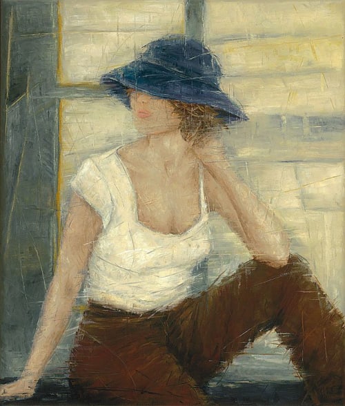 Erica Hopper "Distracted" | Paintings by YJ Contemporary Fine Art | YJ Contemporary Fine Art in East Greenwich