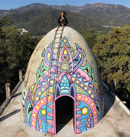 The Eggman | Murals by Chris Dyer | Beatles Ashram in Rishikesh