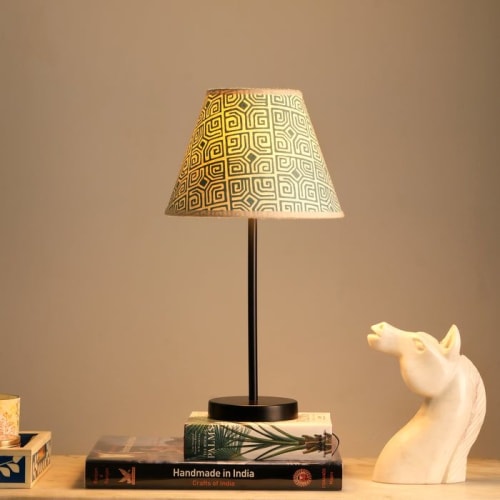Nordic Night - Indic-Intrigue Print | Table Lamp in Lamps by FIG Living