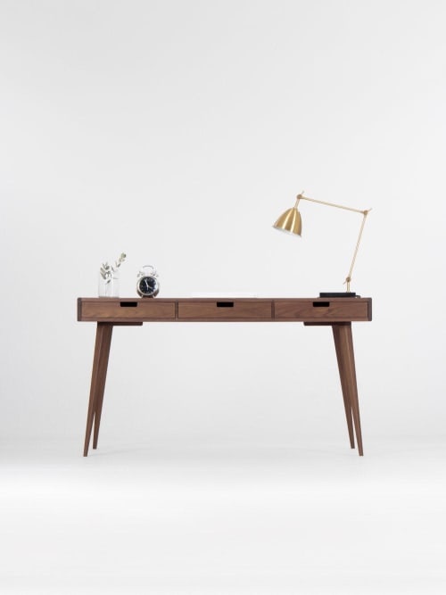 Walnut Office Desk - Width: 140cm Depth: 60cm Height: 75cm | Furniture by Mo Woodwork | Stalowa Wola in Stalowa Wola