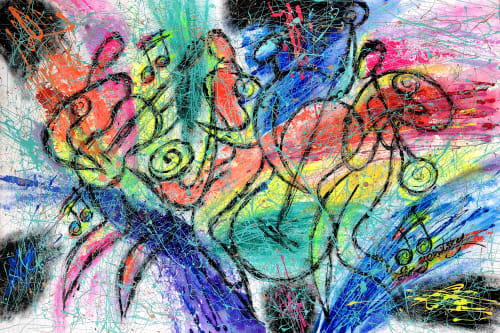 Original Jazz Fine Art Painting by Leon Zernitsky | Oil And Acrylic Painting in Paintings by Leon Zernitsky Art