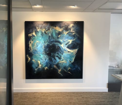 Portal to Imagination (Rosette Nebula) | Paintings by Destanne Norris | Dexter Realty in Vancouver