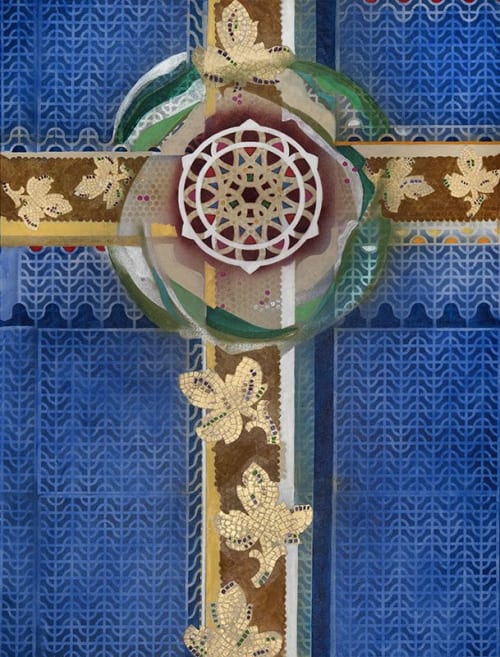 Tree of Life: Cross | Oil And Acrylic Painting in Paintings by Christina Saj Fine Art and Design