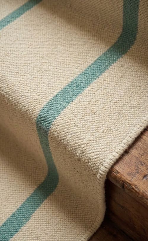 Handwoven Woolen Ivory Runner Rug | Rugs by Evergreen Carpets
