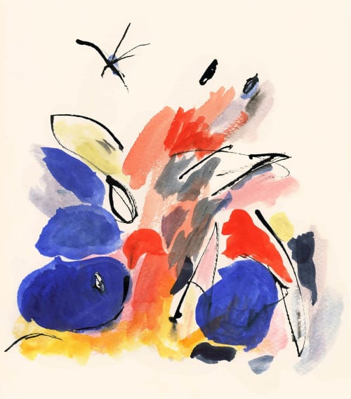 Blue Notes No. 1 | Oil And Acrylic Painting in Paintings by Daylight Dreams Editions