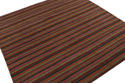 Vintage Tribal Persian Kilim in Polychromatic Stripes by Rug | Area Rug in Rugs by Rug and Kilim