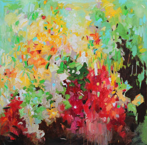 Infinite Garden 6 | Oil And Acrylic Painting in Paintings by Art by Geesien Postema