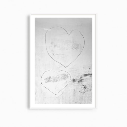 Minimalist art print, "Modern Love" hearts photography print | Photography by PappasBland