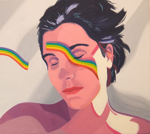 Rainbow Face | Paintings by Helena Wurzel