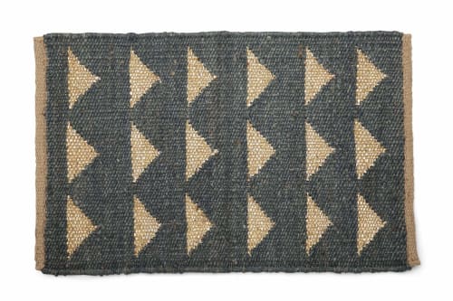 Triangle Jute Doormat - Dusk & Gold | Rugs by Casa Amarosa