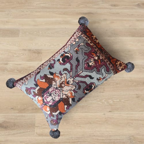 Set of 2-Handwoven Printed Cotton Cushion | Pillows by Selligram