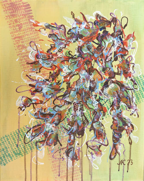 Rondo | Oil And Acrylic Painting in Paintings by Lena Kolambet