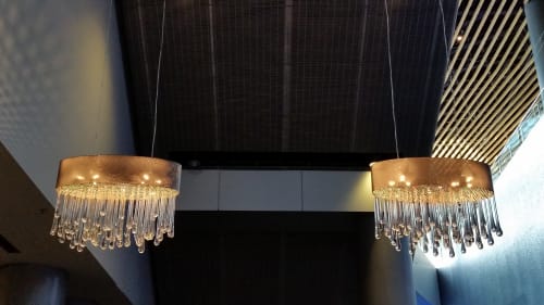 Pioggia Ellipse Chandelier | Chandeliers by Illuminata Art Glass Design by Julie Conway | Vancouver Convention Centre in Vancouver