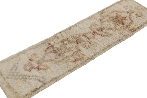 Vintage Moroccan Azilal Runner Rug with Beige-Brown Patterns | Area Rug in Rugs by Rug and Kilim