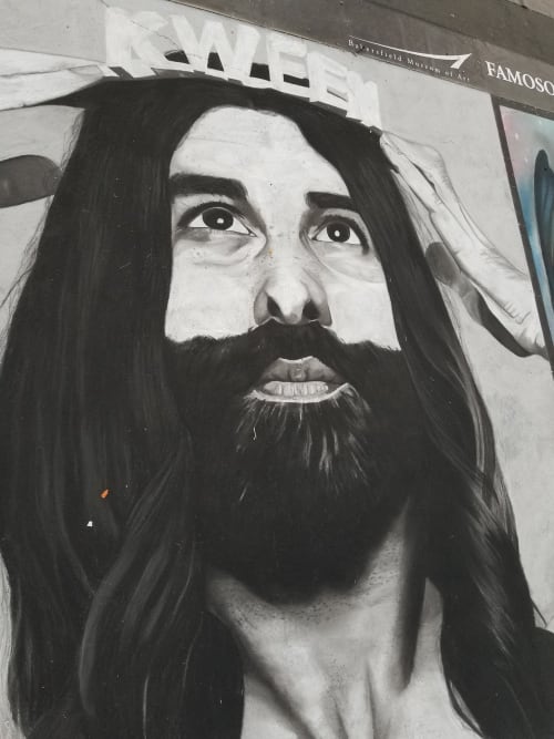 Jonathan Van Ness Via Arte Piece | Street Murals by bethchaneyartworks