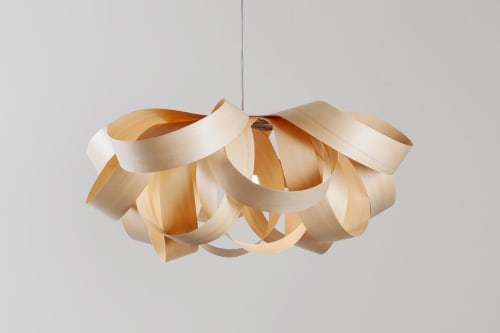 Gross-S Pendant modified for Two Lightbulbs | Pendants by Traum - Wood Lighting