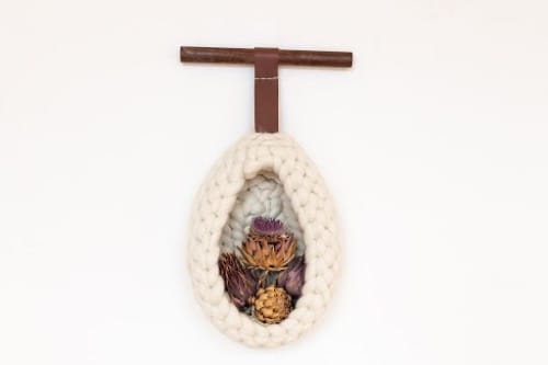 Nest | Wall Hangings by Keyaiira | leather + fiber