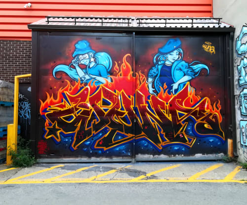 "Cannettes de ruelles" festival 2019 | Murals by Wuna graffiti | Rosemont-La Petite-Patrie in Montreal