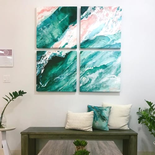 Emerald Evening | Paintings by Leanna Wolff Studio | The Bar Method Kailua in Kailua