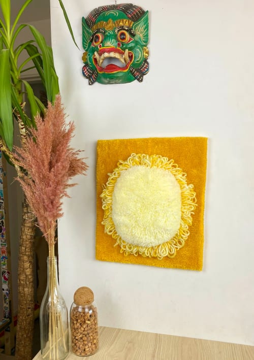 Yellow Flower | Tapestry in Wall Hangings by Mogio - Morgane Girondeau