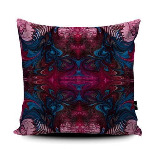 The Dragon's fire | Cushion in Pillows by KALEIDO MARBLING ART