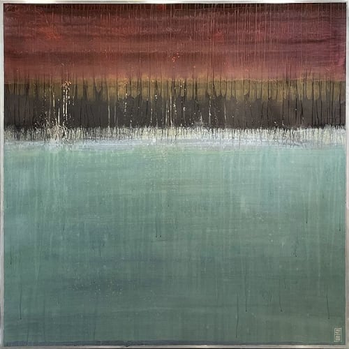 Featured in California Homes Magazine painting on aluminum | Paintings by Stacy D'Aguiar