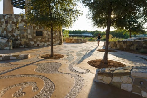 River Return | Public Sculptures by Sere Ltd. Water Land Art .   Home for the Rain .   Art for the Tides . | Concepcion Park in San Antonio