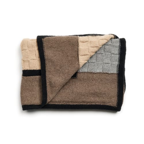 Muhu Plush Alpaca Hand Knitted Throw | Linens & Bedding by Studio Variously