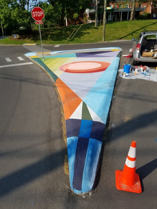 Traffic Median Mural | Street Murals by Lacy Hale