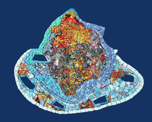 Civilization Lost | Wall Sculpture in Wall Hangings by Gila Mosaics Studio