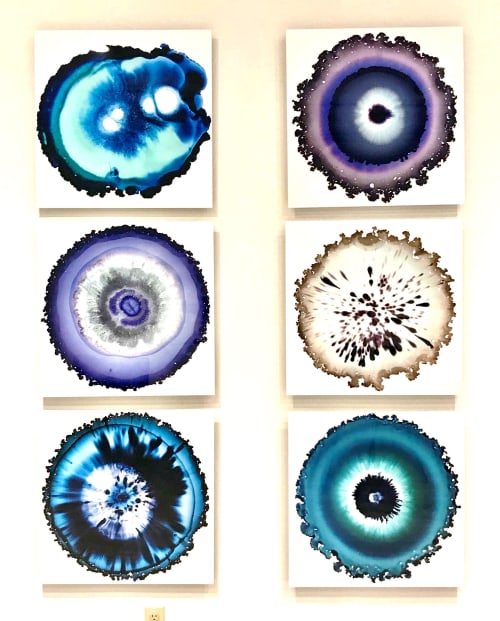 Mini Geodes | Paintings by Laura Van Horne Art | Gray Sky Gallery in Seattle