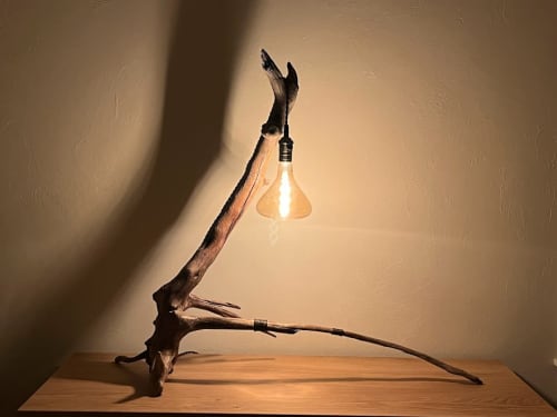 Stretch - A Unique Driftwood Table Lamp | Lamps by Max Andersen