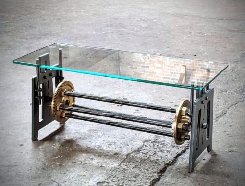 Turbine in Brass | Coffee Table in Tables by Davino Mari Design | Columbus in Columbus