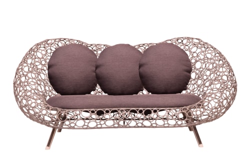 Bubbler Rattan Loveseat | Couches & Sofas by Monarca Goods