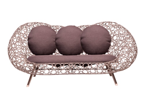 Bubbler Rattan Loveseat | Love Seat in Couches & Sofas by Monarca Goods