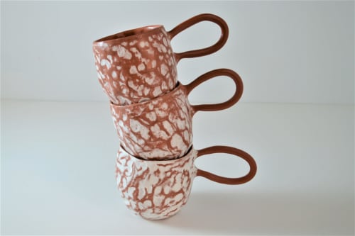 Pinched  white cup | Cups by Homatino ceramics | Speira in Oia