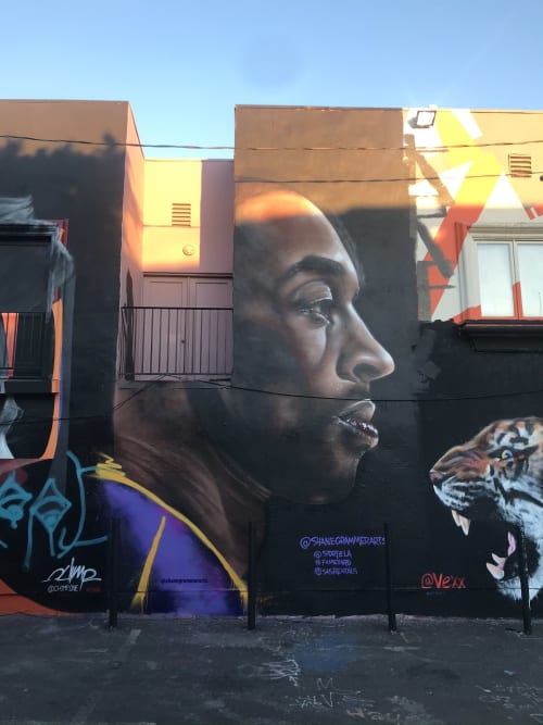 Kobe Bryant Memorial Mural | Street Murals by Shane Grammer Arts | Sportie LA in Los Angeles